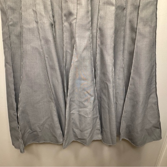 Calvin Klein Grey Pleated Midi Dress Back Zip Closure Size 12 - Picture 8 of 13